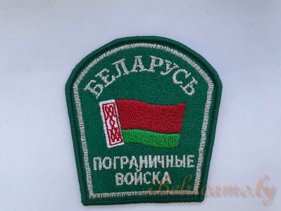 Шеврон Пограничная войска серебристый