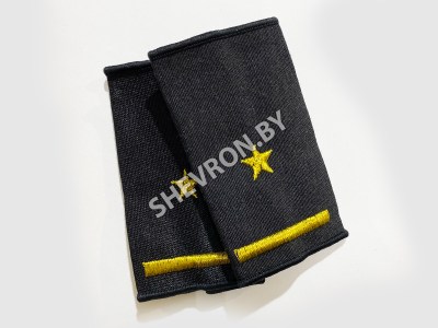 Муфты МВД вышитые чёрные Младший лейтенант 