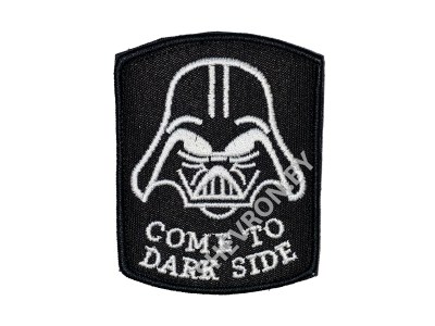 Шеврон  Come to dark side черно-белый