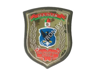 Шеврон Мозырь Пограничная группа камуфляж серебро