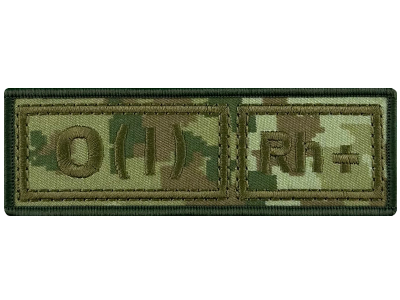 Полоска группа крови ПС AB(IV) Rh+ на цифре тактика.