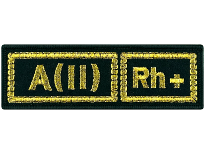 Шеврон A(II) Rh+ группа крови на черном